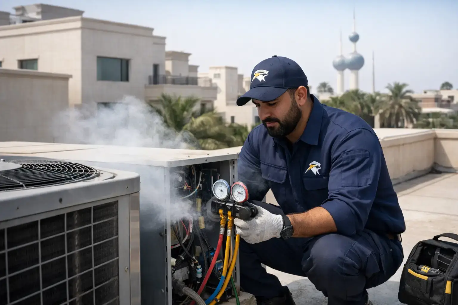 تصليح تكييف مركزي بيان عند ضعف التبريد المفاجئ