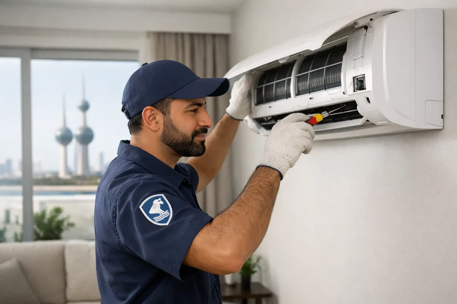 فني مكيفات الكويت لإصلاح الأعطال بسرعة وأمان